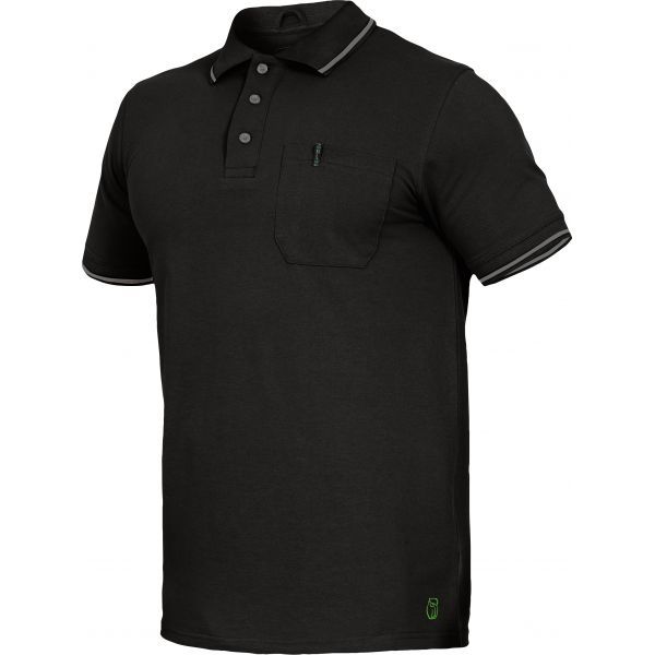 Leibwächter® FlexLine Polo-Shirt Schwarz