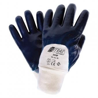 Nitras 3410 3 Paar Arbeitshandschuhe Handschuhe Nitril blau 