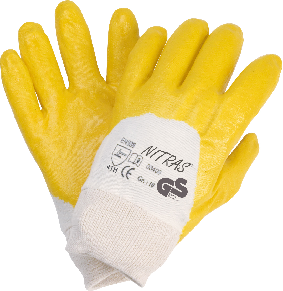 Handschuhe : 8 M EN 388 L+D Nitril Aqua 1169-M Nylon Arbeitshandschuh Größe 